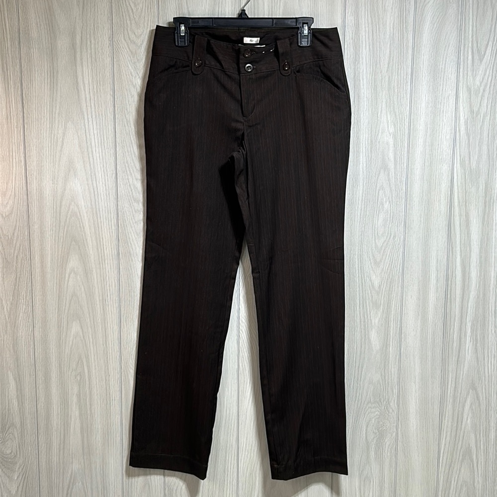Old Navy Low Waist brown pinstripe stretch dress pants size 8